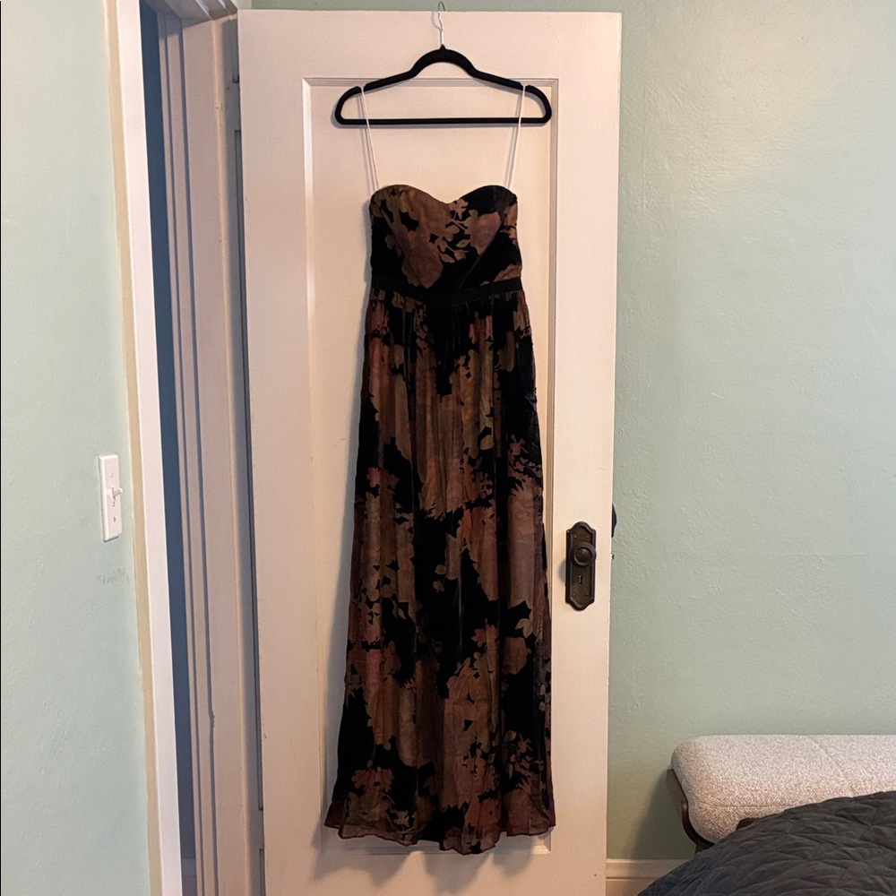 ERIN by Erin Fetherston Strapless Black and Brown Dress
